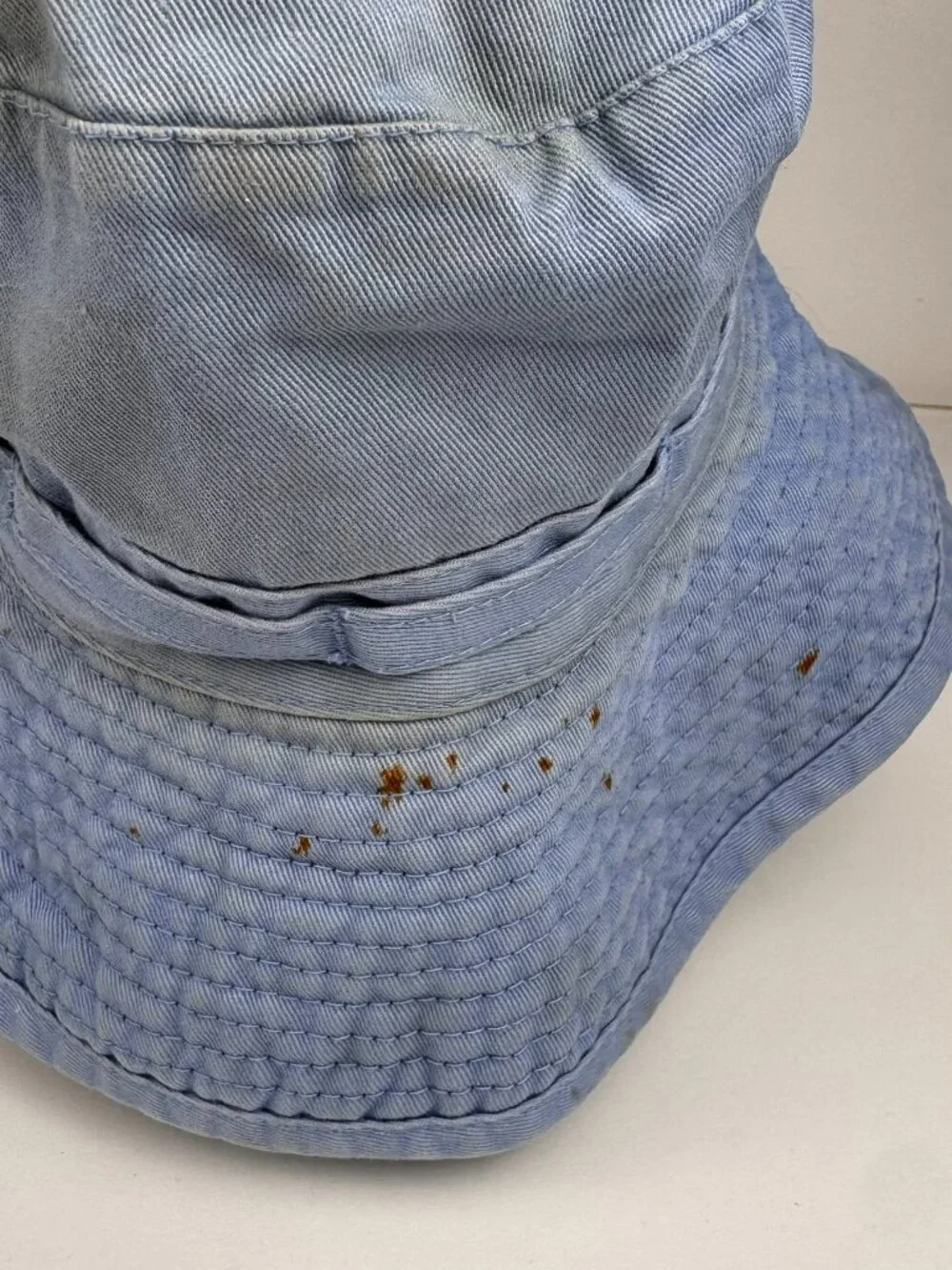 Vintage Tropical Trends DPC Reversible Sun Hat Bucket Cap Blue L Chin Strap